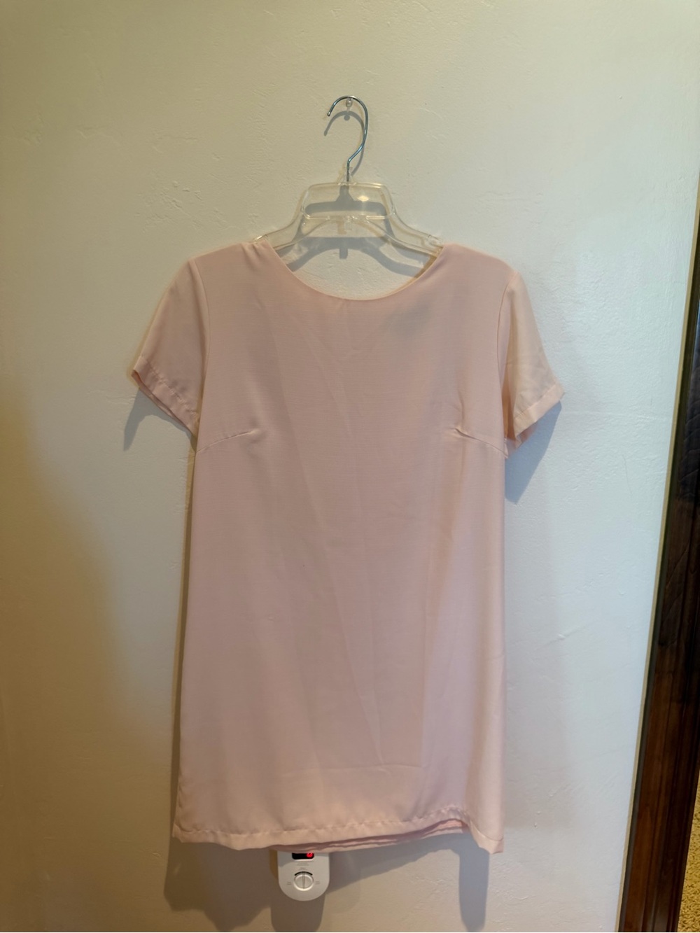 Lulu's Blush Pink Short Sleeve Shift Dress